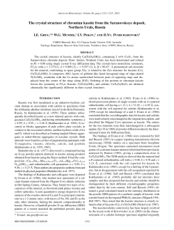 The crystal structure of chromian kassite from the