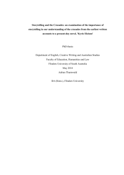 Storytelling and the Crusades: an examination of the