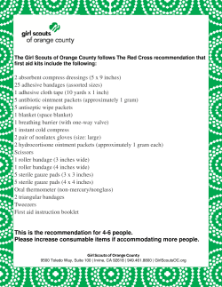 first-aid kit - Girl Scouts of Orange County