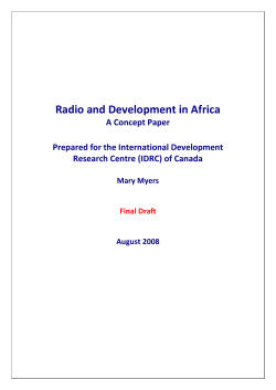 Radio and Development in Africa