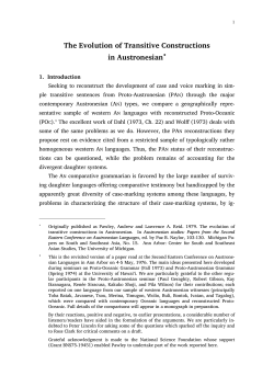 The Evolution of Transitive Constructions in