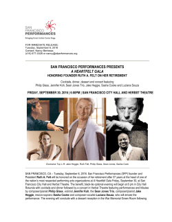 press release - San Francisco Performances