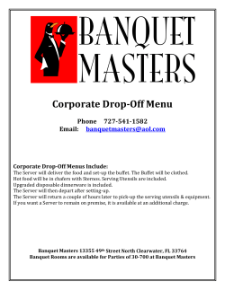 Drop-off Corporate Menu Options Breakfast