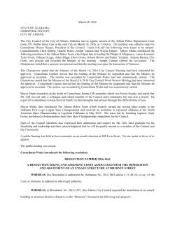 March 28, 2016 STATE OF ALABAMA