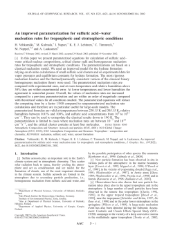 An improved parameterization for sulfuric acid&ndash;water nucleation