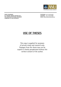 use of theses - ANU Repository