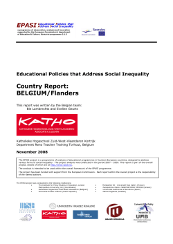 Country Report: Belgium (Flanders)