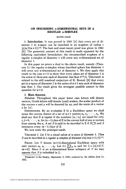 DIMENSIONAL SETS IN A REGULAR &raquo;