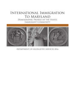 International Immigration to Maryland