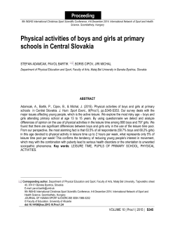 Print this article - Journal of Human Sport and Exercise