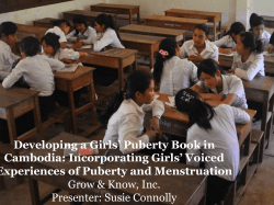 Developing a Girls` Puberty Book in Cambodia