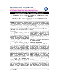 Mahatma Gandhi - International Journal of Academic Research