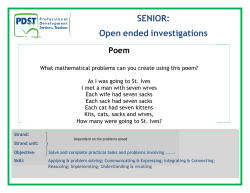 SENIOR: Open ended investigations