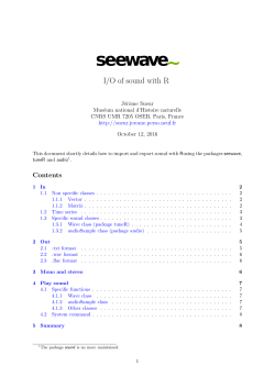 I/O of sound with R