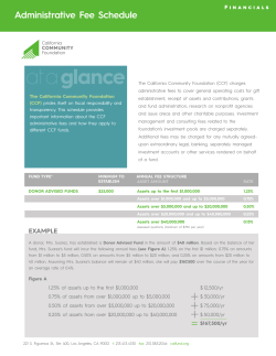 Administrative Fee Schedule - California Community Foundation