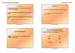 Lewis Dot Diagram Notes 2016