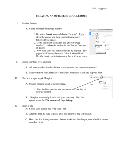 How to CREATE AN OUTLINE in Google Docs 2014