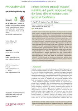 Epistasis between antibiotic resistance mutations and genetic
