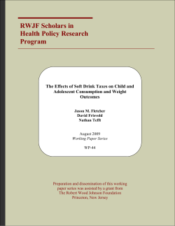 The Effects of Soft Drink Taxes on Child and Adolescent
