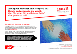 Beliefs and actions in the world: Can Christian Aid and Islamic Relief