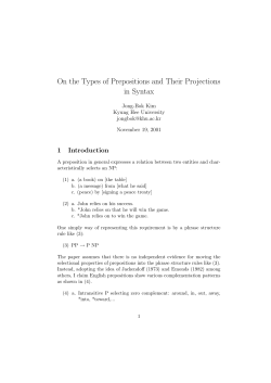 On the Types of Prepositions and Their Projections in