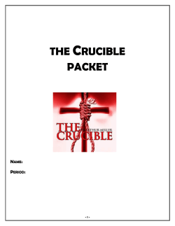 THE CRUCIBLE PACKET