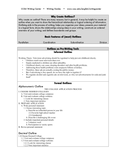 Outlining Handout