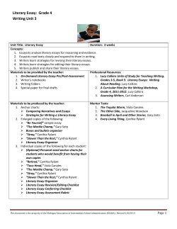 Literary Essay