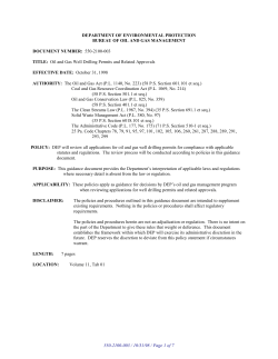 Oil and Gas Well Drilling Permits and Related