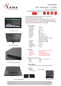 LEMA SCREEN ECO &ndash; Photo Frame &ndash; 21 inches