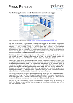 PicoLog CM3 Press Release