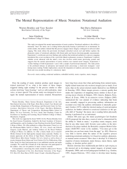 The Mental Representation of Music Notation: Notational Audiation