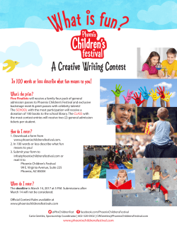 A Creative Writing Contest - Phoenix Children`s Festival