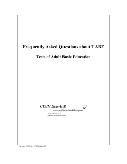 general questions about tabe