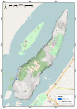 Legend Waterworks Elevation m a.s.l. 150 300 450 75 Meters