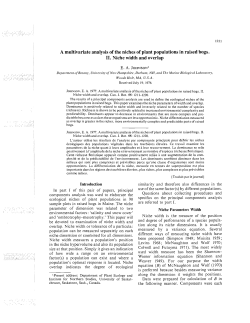 A multivariate analysis of the niches of plant populations in raised