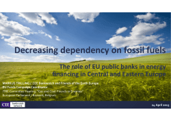 Decreasing dependency on fossil fuels