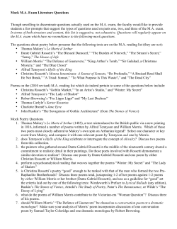 Mock M.A. Exam Literature Questions Though unwilling to