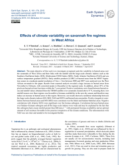 Effects of climate variability on savannah fire regimes in West Africa
