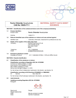 Ferric Chloride Hexahydrate CAS No 10025-77