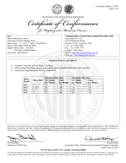 NTEP certificate of conformance for weighing and