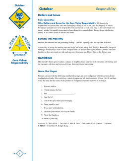 October Responsibility - Boy Scouts of America