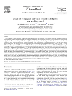 Effects of compaction and water content on lodgepole pine