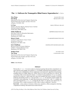 The CAM Software for Nonnegative Blind Source Separation in R-Java