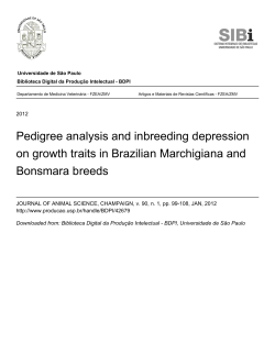 Pedigree analysis and inbreeding depression on growth