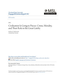 Crime, Morality, and Their Role in the Great Gatsby