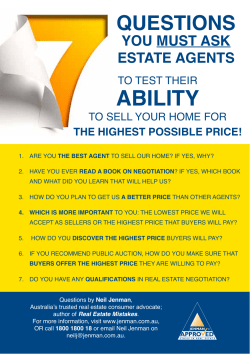 7 Questions to ask an agent
