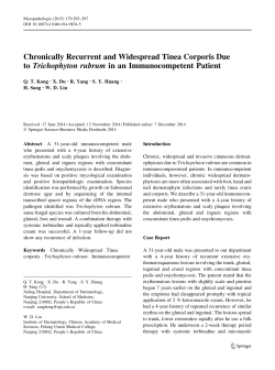 Chronically Recurrent and Widespread Tinea Corporis Due to