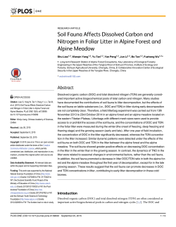 Soil Fauna Affects Dissolved Carbon and
