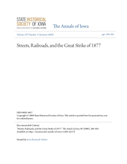 Streets, Railroads, and the Great Strike of 1877